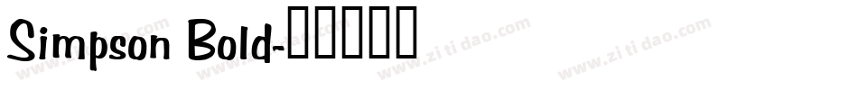 Simpson Bold字体转换